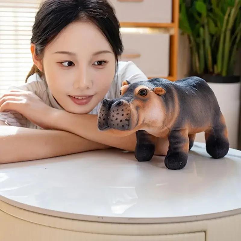 Hippo Plush Soft Hippo Stuffed Animal Pillow Pygmy Hippo Plush Doll Plushies Stuffed Animal Pillow For Kids Boys Girls Room Home