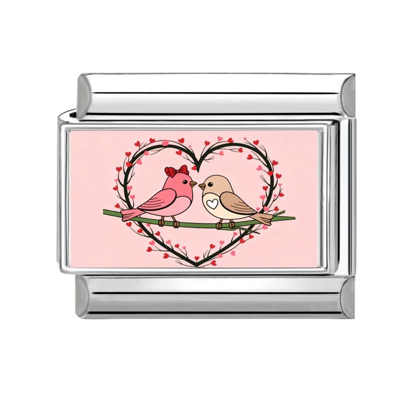 New Lovely Dog Cat Cherry Butterfly Heart Sun Fish Y2K Italian Charm Links Fit 9mm Stainless Steel Bracelet DIY Making Gift
