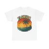 Florida State Ocean Sunset Heavy Cotton Tee, Summer Apparel, Vaca Florida Gift