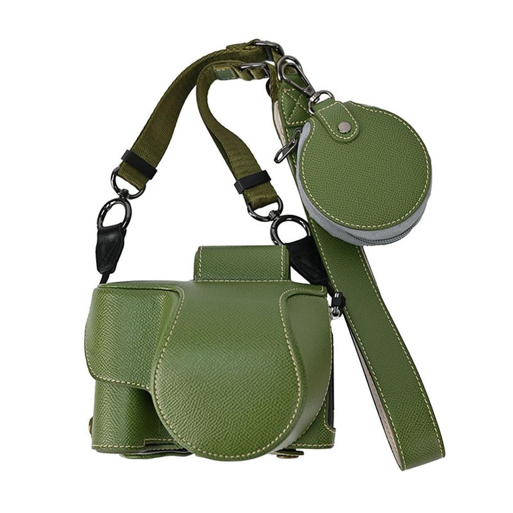 Z50II Palm Print PU Leather Camera Bag Case For Nikon Z50II Battery Opening Protective Cover With Shoulder Strap