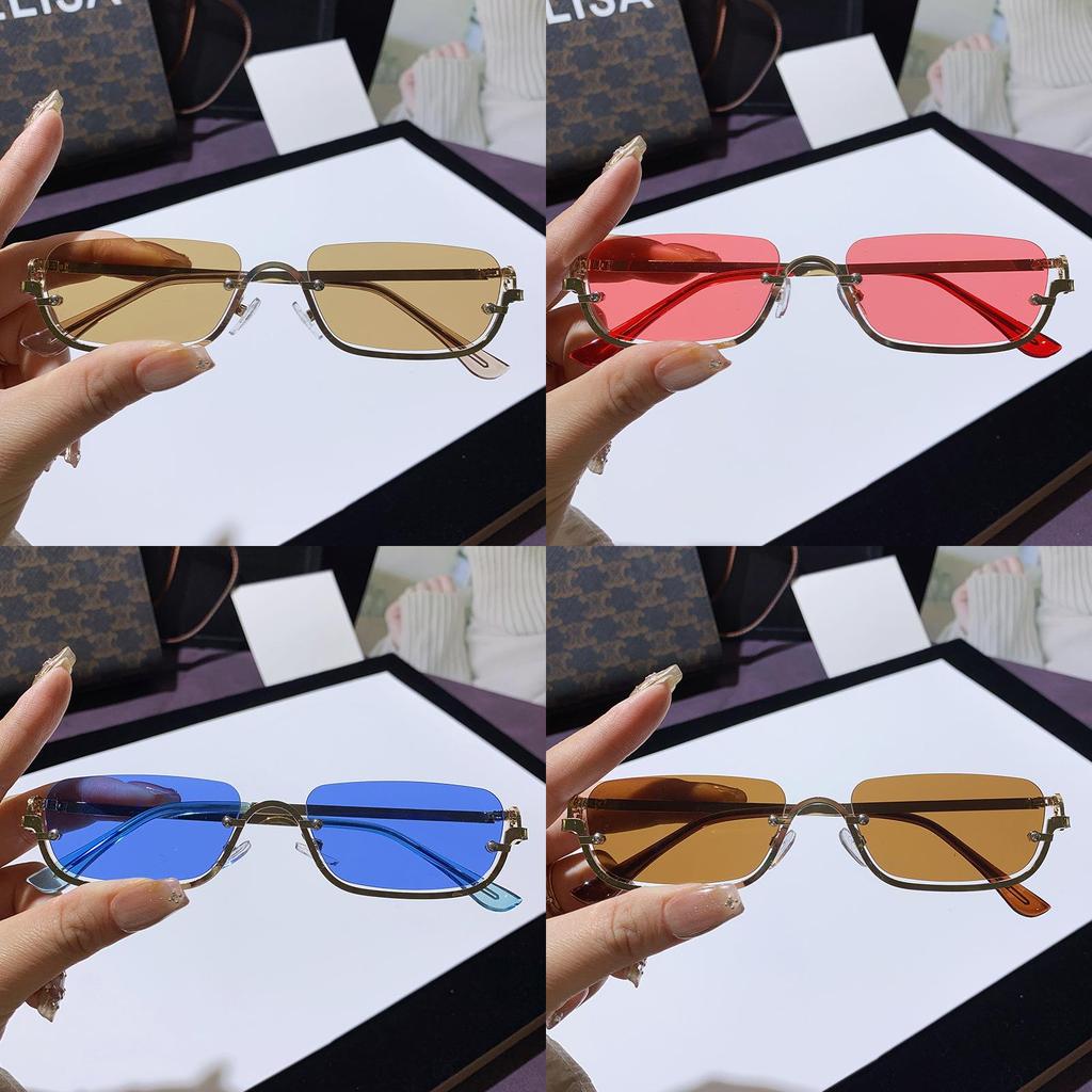 Y2k Metallic Square Sunglasses With Uv400 Protection For Fashion Casuals