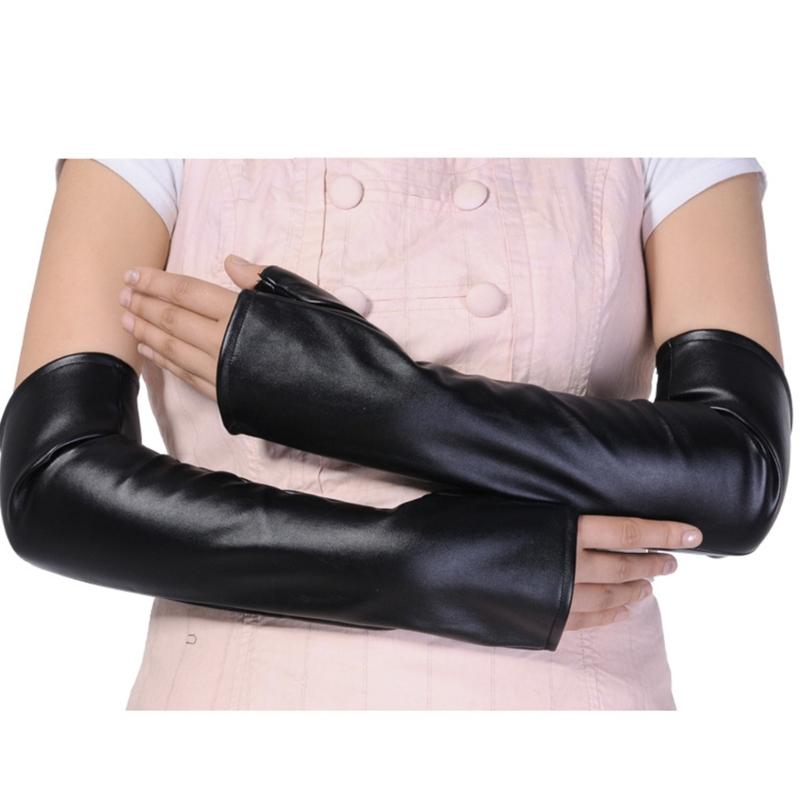 Dark Gloves Nightclub Dancing Gloves Christmas Party Supply Half Finger Stretchy Gloves for Concert Operas
