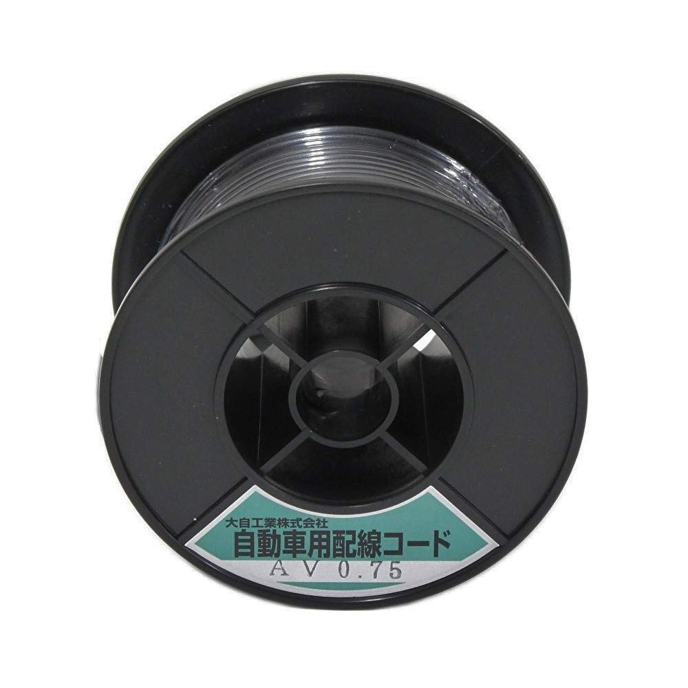 Meltec Cablaj Auto Fir Simplu mm pătrați Negru Bobină 30m Înfășurare Meltec Daiji Industries AV0.75 AV0.75-BK-30