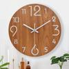 Luminous Wooden Wall Clock: Silent, Simple, Decorative Timepiece for the Living Room