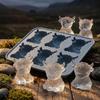 Formička na led do whiskey ve tvaru krávy Snadno uvolnitelný barový nástroj Formička na led Mini formička na ledové kostky Highland Cow Roztomilá 3D formička na ledové kostky pro koktejly
