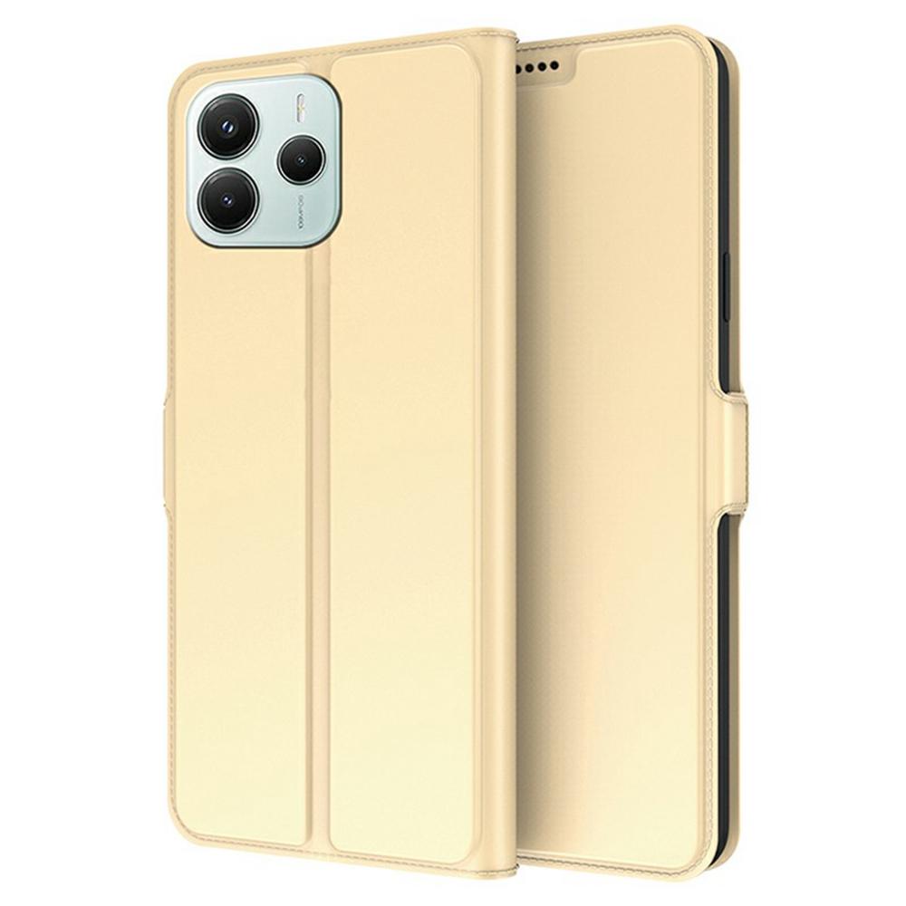 For Xiaomi Redmi Note 14 4G (163.25x76.55x8.16mm) Case Shockproof TPU Inner Shell Leather Phone Cover Card Slot