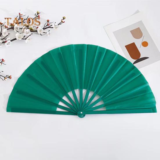 2Pcs Solid Color Folding Fan Kung Fu Stage Dance Performance Large Handheld Fan Portable Lightweight Summer Cooling Fan Decoration Party Accessories
