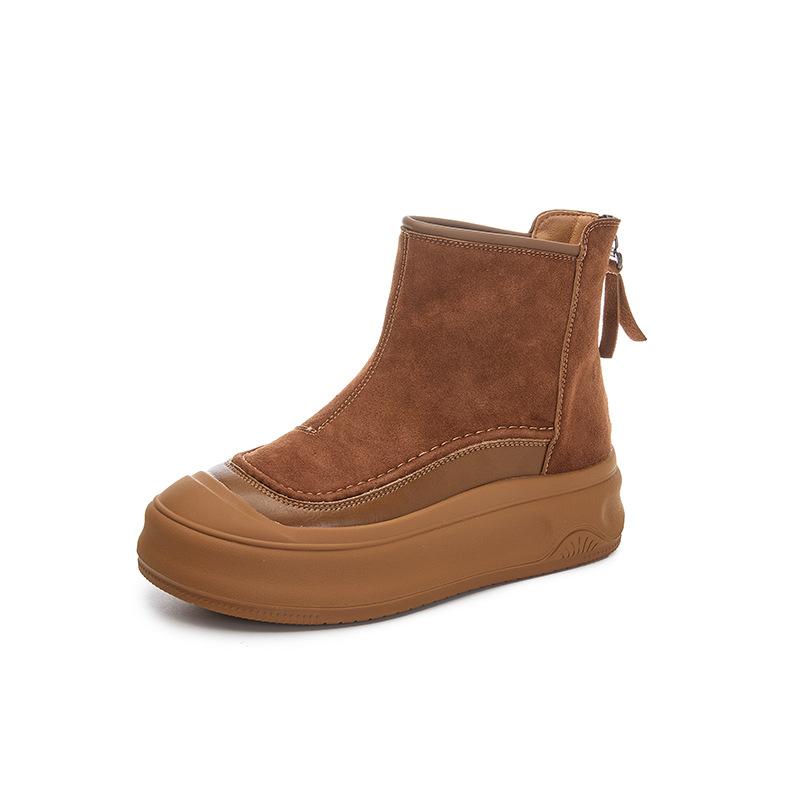 Winter New Retro Martin Boots Women's 2025 Thick-soled Velvet Thermal Short Boots Casual Versatile Boots Heightening Women's Boots