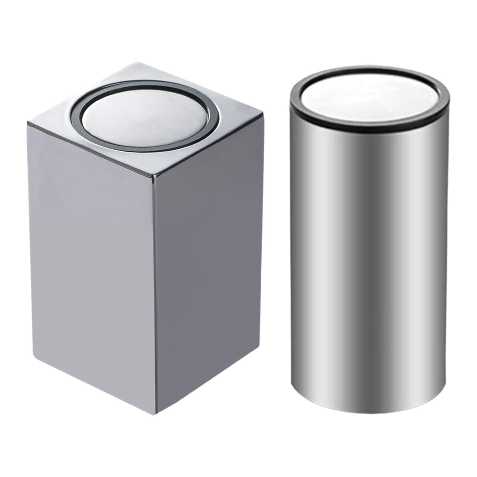 

Stainless Steel Toothpick Holder Retractable Portable Modern Toothpicks Case for Party Restaurants Hotels Home Dining Table Round