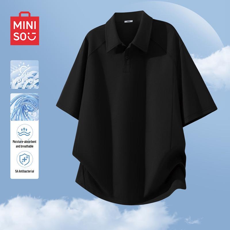 

MINISO Men s Summer UV Protection Quick-Dry Short Sleeve Polo Shirt M
