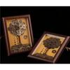 Handmade Wealth Tree Frame Creative Gift for Moving in Business Opening Decoration Ornament Wooden Chinese God of Fortune