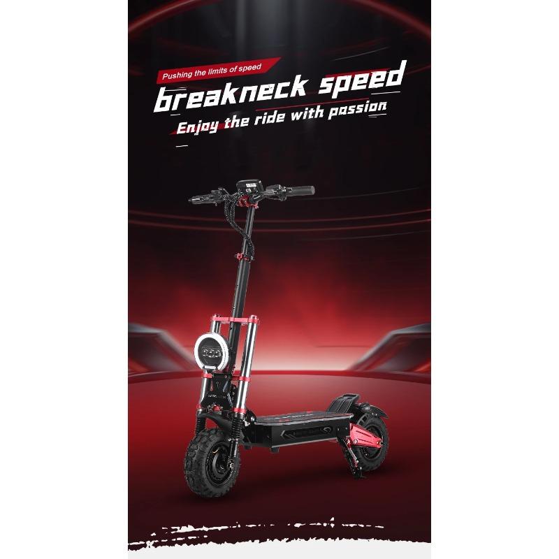 BOYUEDA S5 E-Scooter 6000W Dual Motor 60V38Ah NFC Activation Electric Scooter 11"off-road Tire Intelligent APP Control EScooters