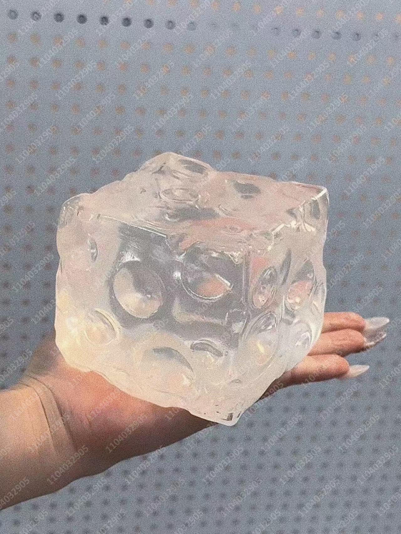 Jumbo Jelly Cheese Cube Stress Ball