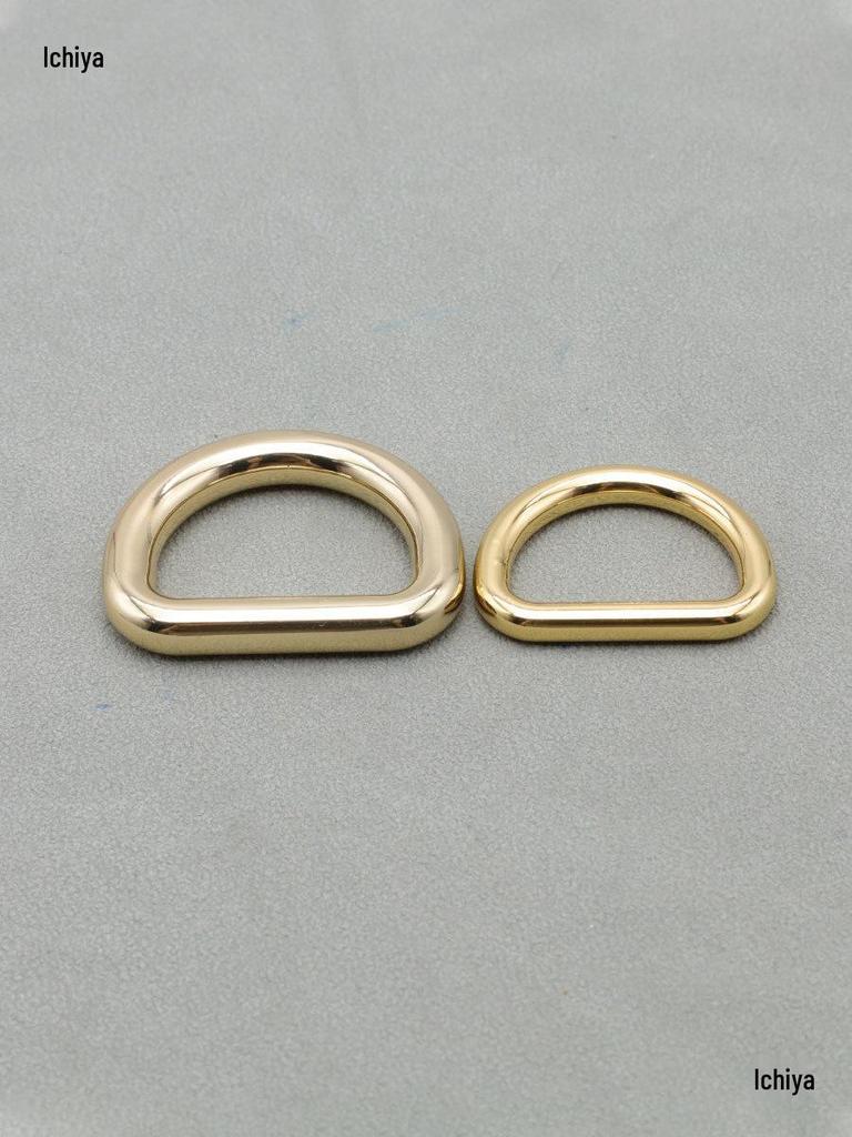 Gold Light D-Ring Buckle for Bags and Backpacks - DIY Leather Hardware Accessories