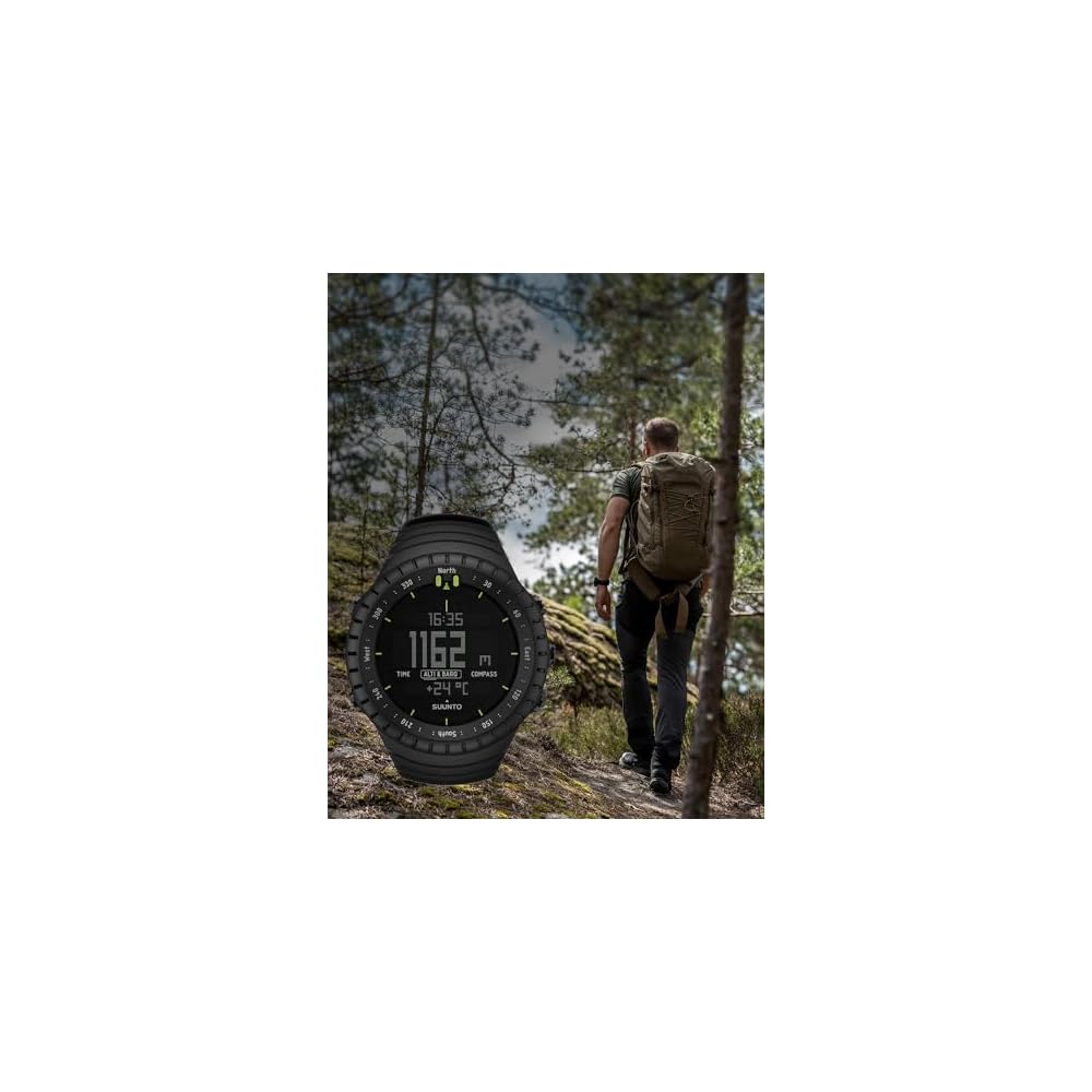 SUUNTO CORE All Black, 3 ATM Water Resistant, with Compass, Altitude, Pressure, and Depth Tracking, [Official Japanese Product with Manufacturer's War