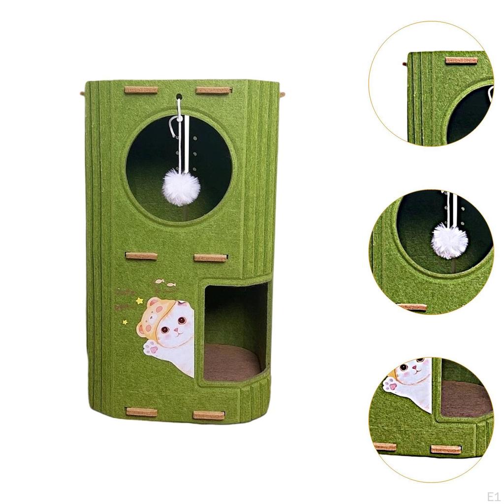 Cat Bed with Climbing Tree And Scratch Post for Multiple Cats
