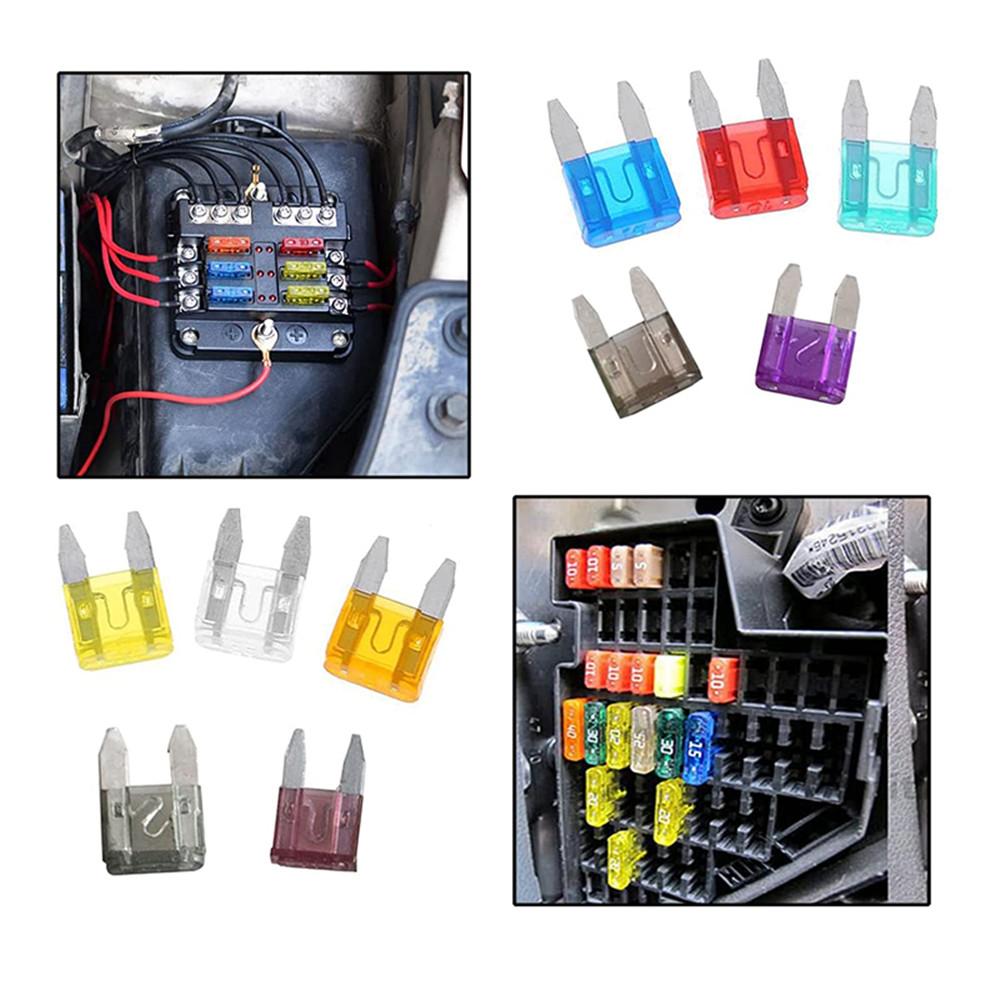 120Pcs Profile Mici Dimensiune Lamă Auto Siguranțe Asortate Set pentru Auto Mașină Camion 2/3/5/7.5/10/15/20/25/30/35A Siguranță cu Cutie de Plastic