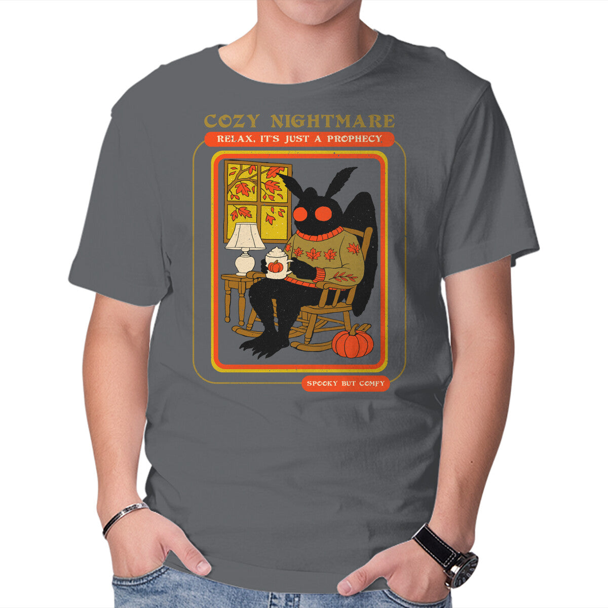 Unisex Crew Neck T-Shirt Cozy Nightmare Graphic Short Sleeve Casual Tee XL