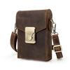 Vintage Crazy Horse Leer Telefoon Tas Handgemaakt Enkele Schouder Crossbody Multifunctioneel Groot Scherm Telefoon Opbergtas