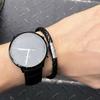 Bracelet Braided with Magnetic Buckle Faux Leather Versatile Men Hand Chain for Anniversary