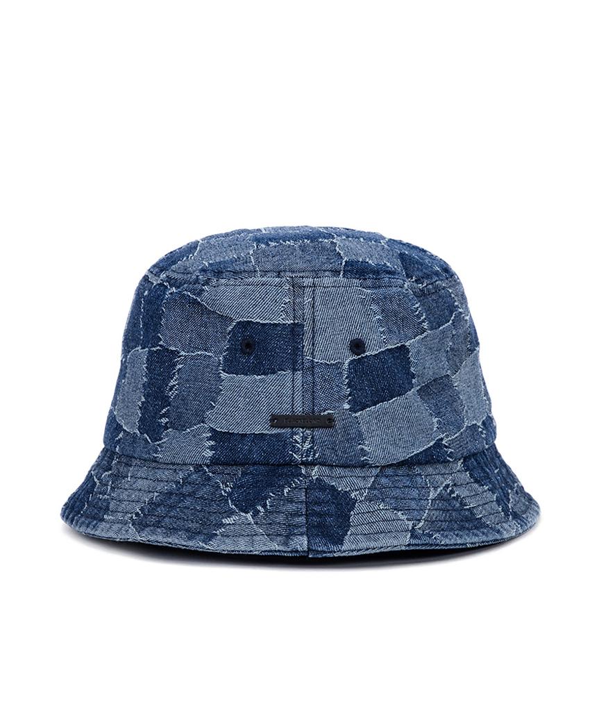 BLACKBLOND Vividi Patchwork Denim Bucket Hat (Blue)