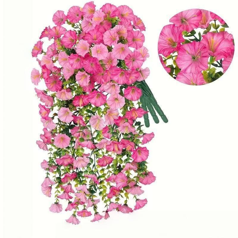 2/4 Pezzi Versatile Decorazione da Appendere Artificiale Resistente ai Raggi UV con Campanelle Mattutine ed Eucalipto Perfetta per Casa, Giardino e Matrimoni