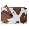 Porta-moedas e Cartões Estampa de Vaca Mini Carteira de Couro Sintético com Compartimento com Zíper Espaços para Cartões Bolso Deslizante