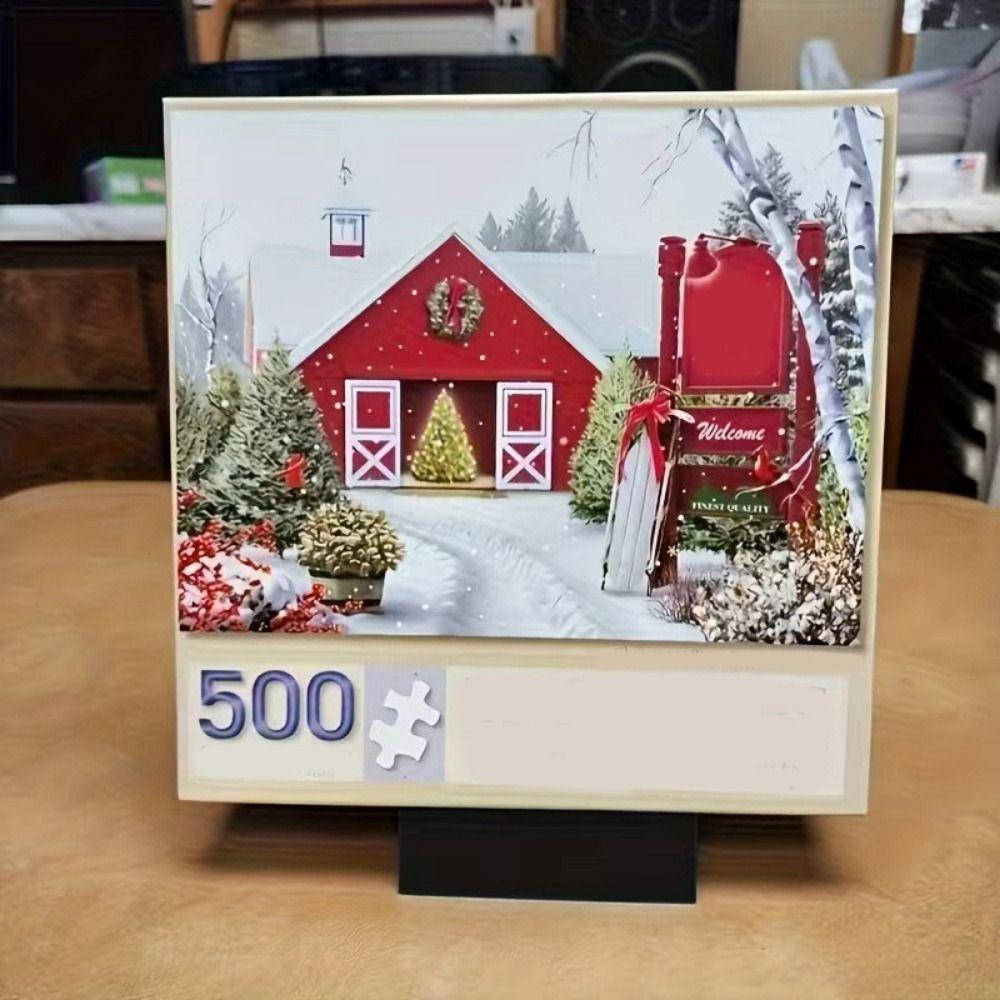 Creative 3D Printing Puzzle Box Stand Plastic Decorative Poster Holder Stable Support Puzzle Storage Rack Table