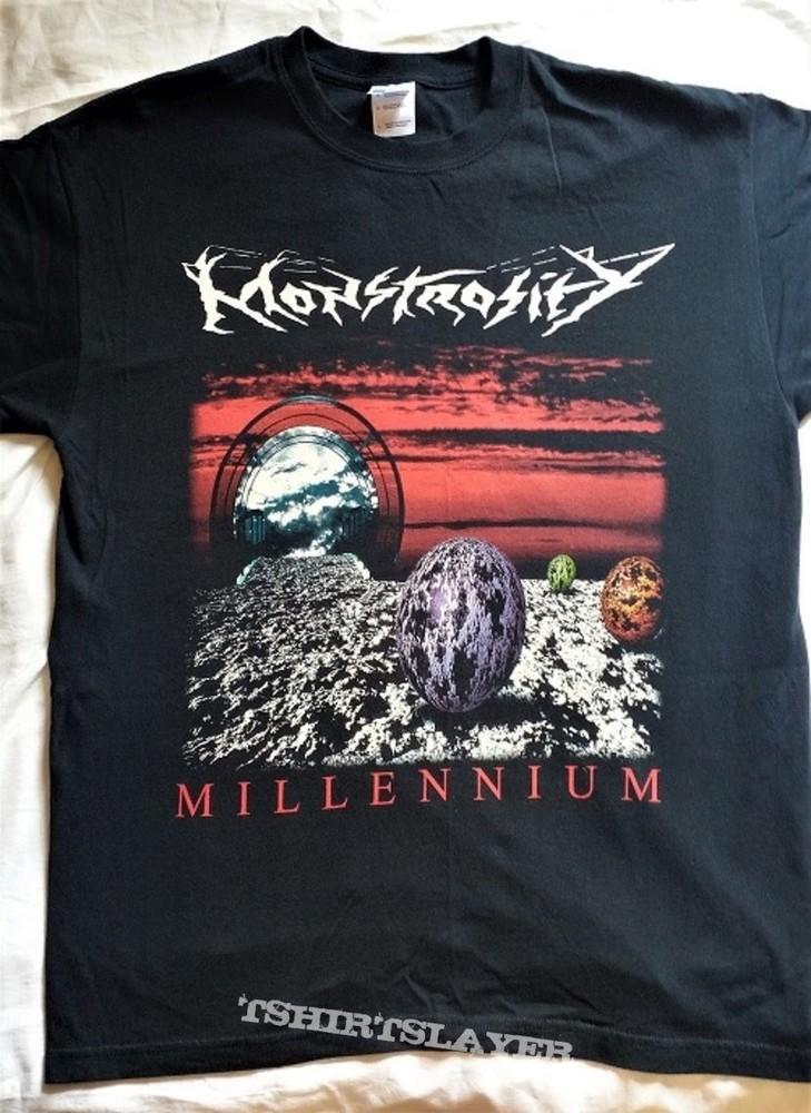 Hot Monstrosity Band Millennium Album Black S to 5XL Concert Shirt ZL598 Unisex T-Shirt M