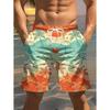 Summer Men's Beach Vacation Hawaiian Style 3D Printed Shorts Street Fashion Y2K Shorts Breathable Loose Fit Fitness Swim Trunks