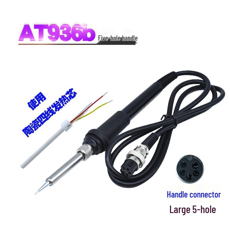 936/969 Electric Soldering Iron Handle with 5-Pin/7-Hole Accessories for Repair and Welding