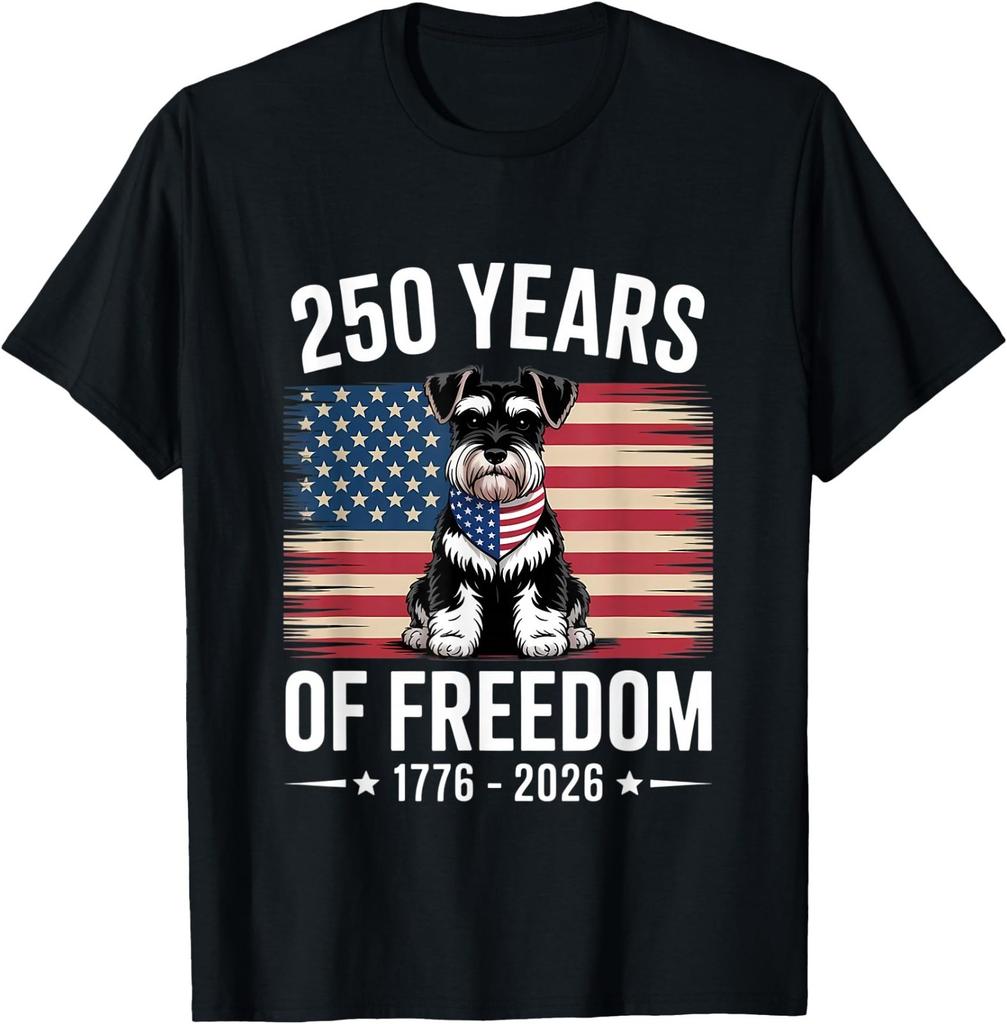 250 Years America Anniversary Miniature Schnauzer T-Shirt