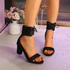 Fashion Women's High Heel Sandals 2025New Lace-up Thin Heel Outdoor Fashion Banquet Women's Shoes Stripper Exotic Dance Wear