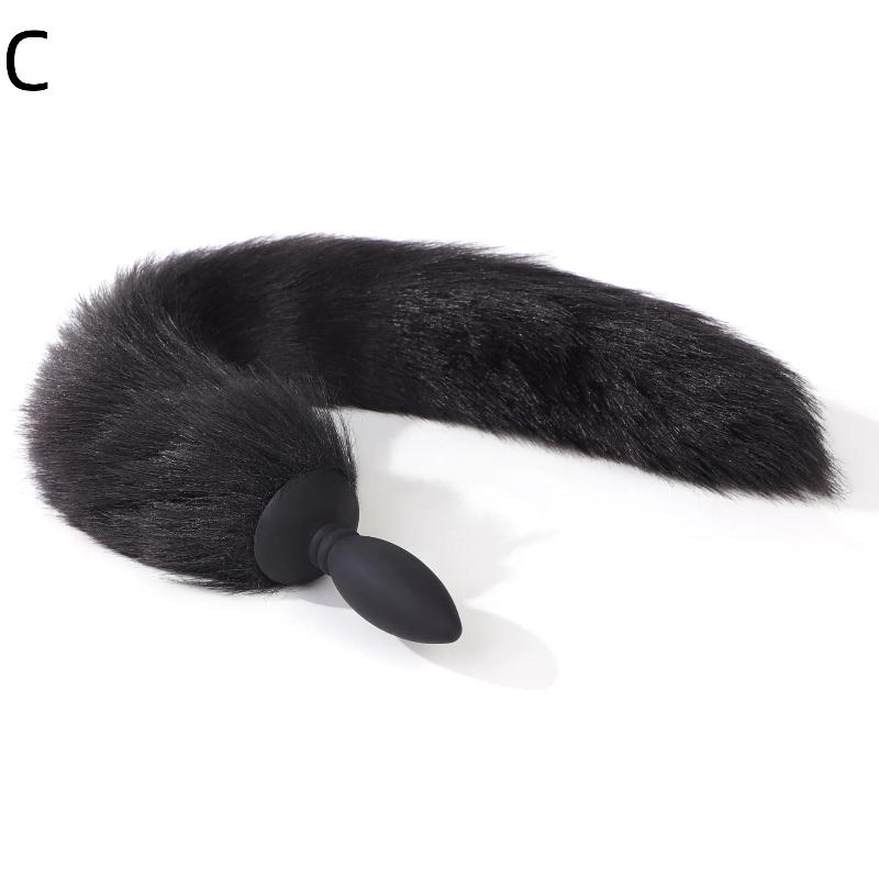 For Couple BDSM Cosplay Flirting Adult Shop Exotic Butt Plug Anal Sex Toys With Sexy Separable Black Fake Tails