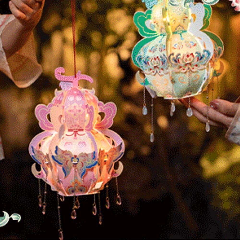 Chinese Style Portable Gourd Lantern PVC Antique Lantern LED Lantern Toys  Good Luck Gift