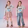 ASK JUNIOR Kids' Cartoon Print Long Sleeve T-Shirt