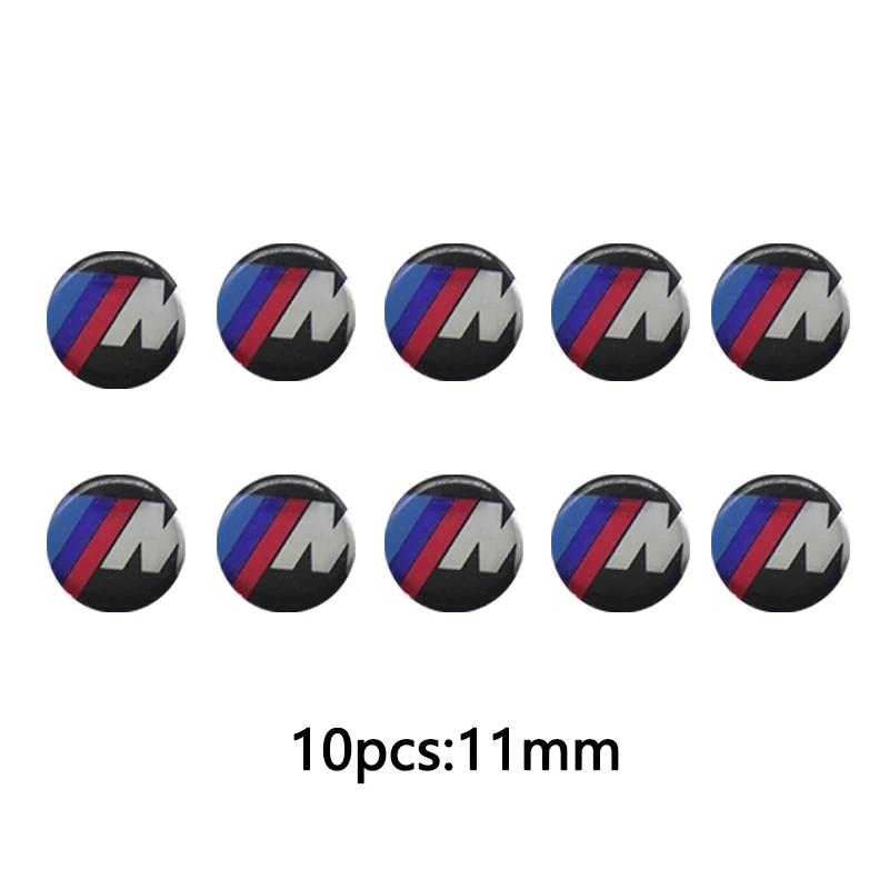 BAFB2 New 2025 11/14mm Car Remote Key Fob Emblem Badge Radio Button Sticker For BMW 50th E46 E90 E49 F30 F80 E36 E46 E93 E92 F34 F31 G