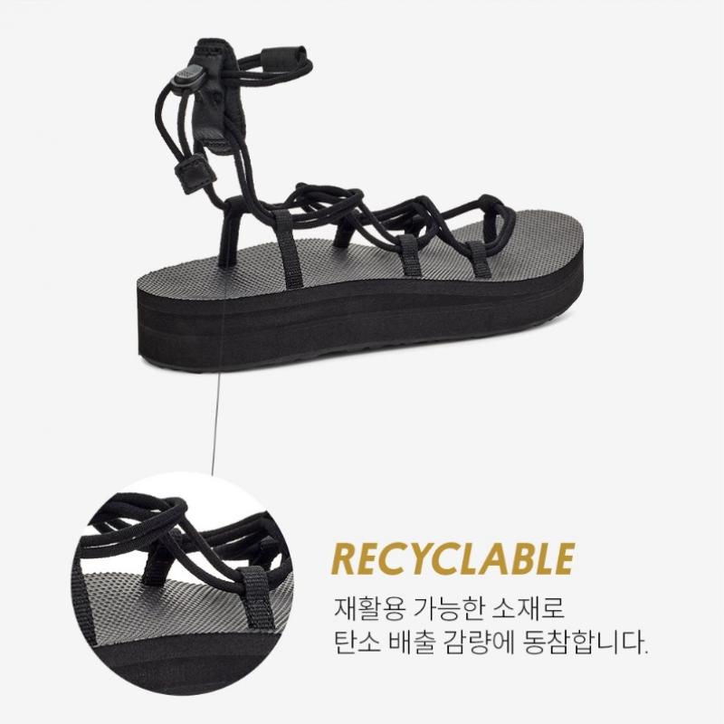 Teva Women Strap Lace Up Sandals Midform Infinity Stvf2317890 Blk