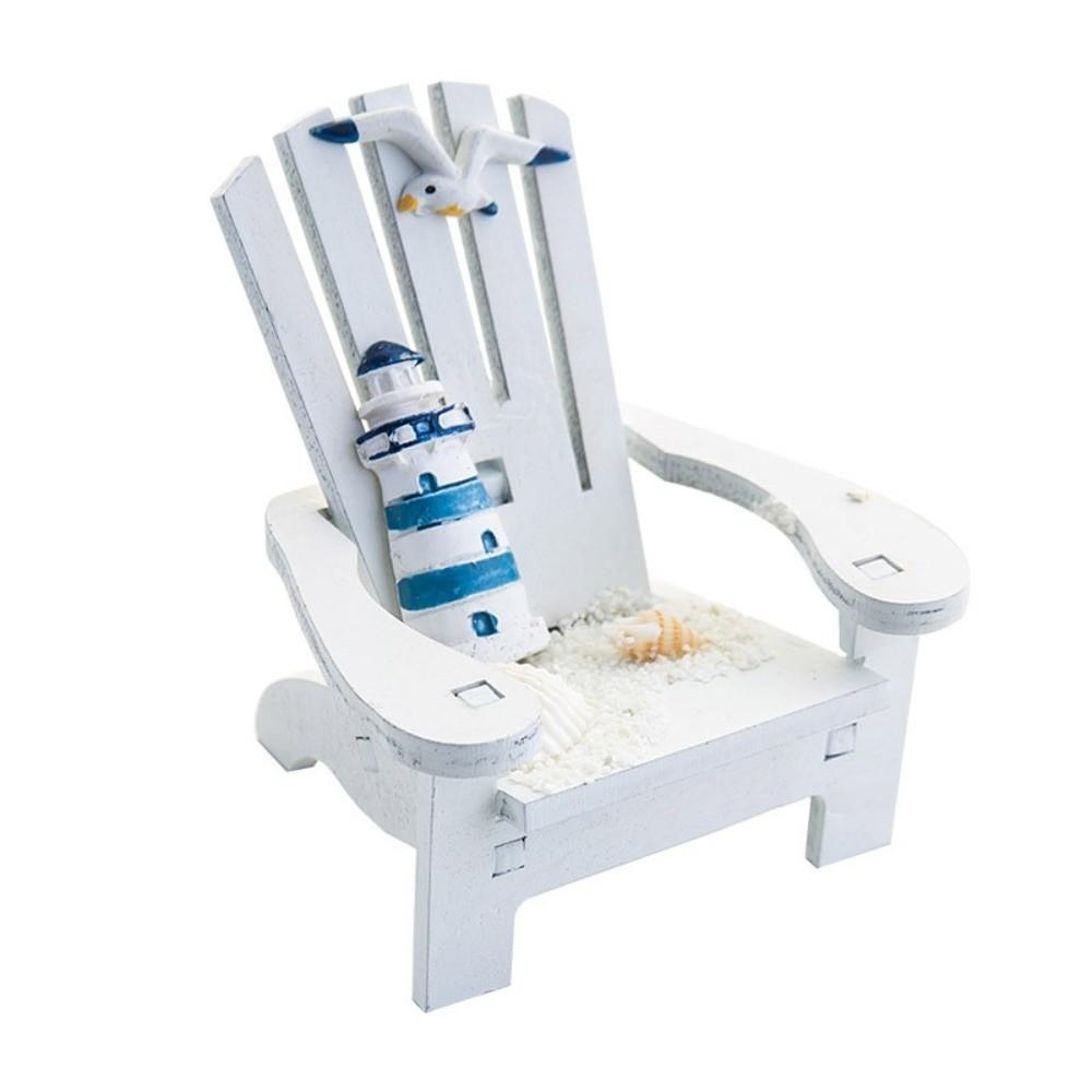 Mediterranean Style Beach Chair Figurines Mini Chair Decoration Ornaments  Photography Props