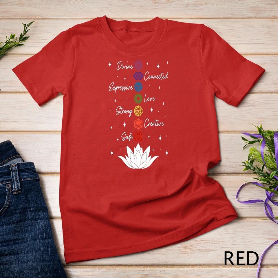 Chakra Lotus Flower Yoga Buddhism Meditation Spiritual T-Shirt Unisex T-shirt 6 3XL