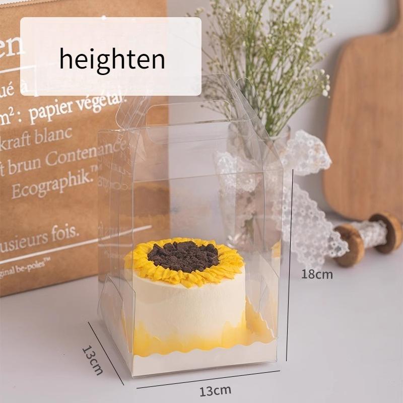 Disposable Transparent Cake Case One Piece Portable Pastry Gift Boxs Explosive Cake Portable Packaging Chest with Multiple Sizes To Choose From