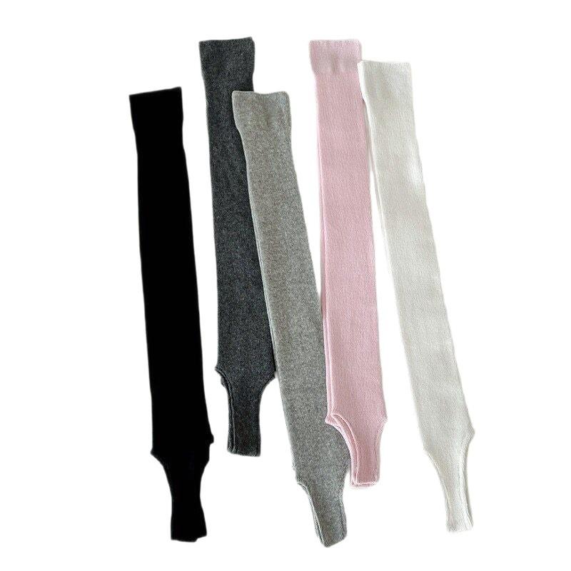 Foot Stepping Calf Socks Women'S Breathable Thin Ballet Style Summer Stacking Socks Vertical Pattern Thin Versatile Half Sole Leg Cover