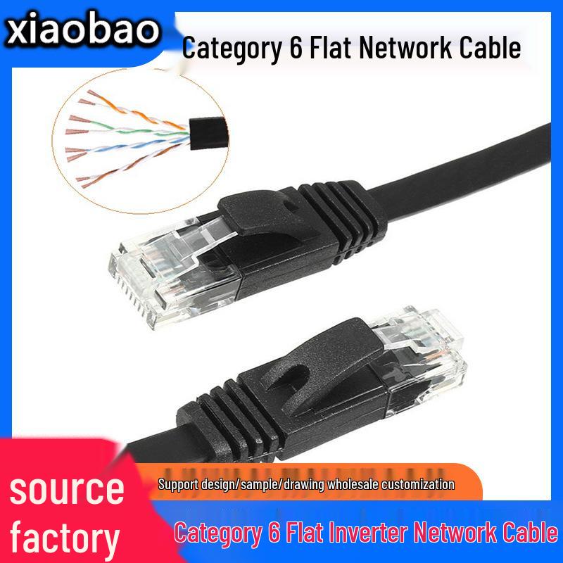 In-Stock Ultra-Thin CAT6 Gigabit Flat Network Cable - Pure Copper