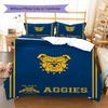 North Carolina A&T Aggies Pattern Bedding Set Quilt Cover Pillowcase Home Decor Gift (1 * duvet cover + 2 * pillowcase, without core)