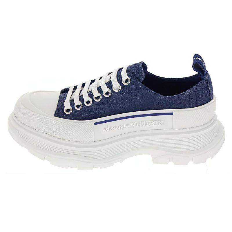 Alexander Mcqueen Tread Slick Lace Up Sneakers 'Blue Denim' Women's 611705W4PD14177