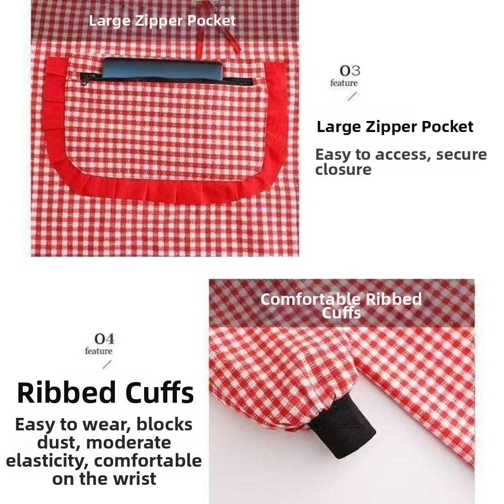 Stain-proof Kitchen Cooking Apron Waterproof Catering Work Clothes Long-sleeved Apron Baking