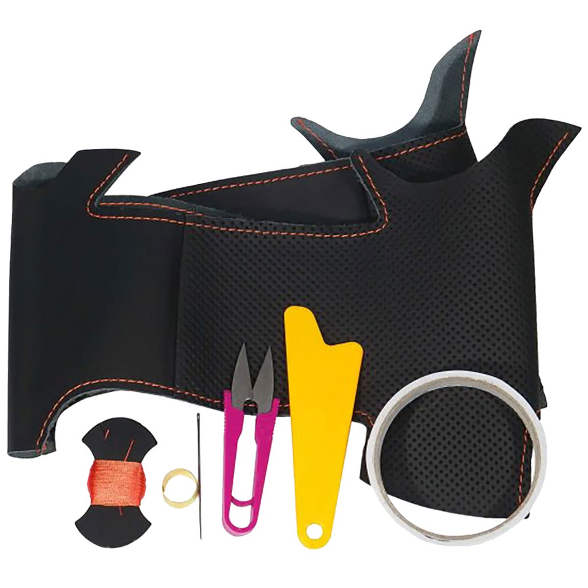 

Sakura B6AW Steering Wheel Leather Wrap Kit Design (BS 1BS1N30, Orange) оранжевый