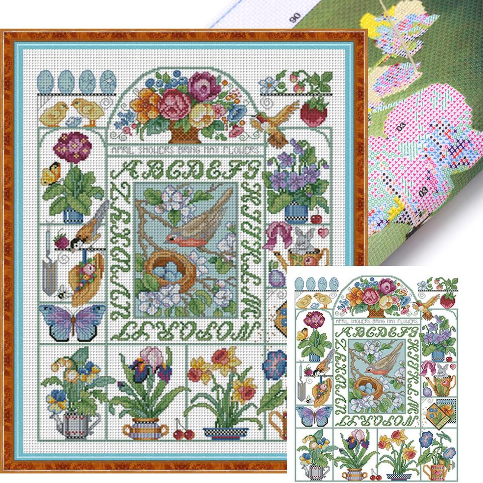 Полная вышивка хлопковой нитью 14CT Печатный пейзаж Набор для вышивания крестом Искусство