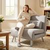 Adjustable Back Futon Sofa Chair - Grey