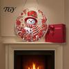 Sparkling Hanging Ornaments Christmas Faux Diamond Art Kit, Santa Snowman Ornament DIY Double Sided Acrylic Pendant with Rhinestones Craft Kit
